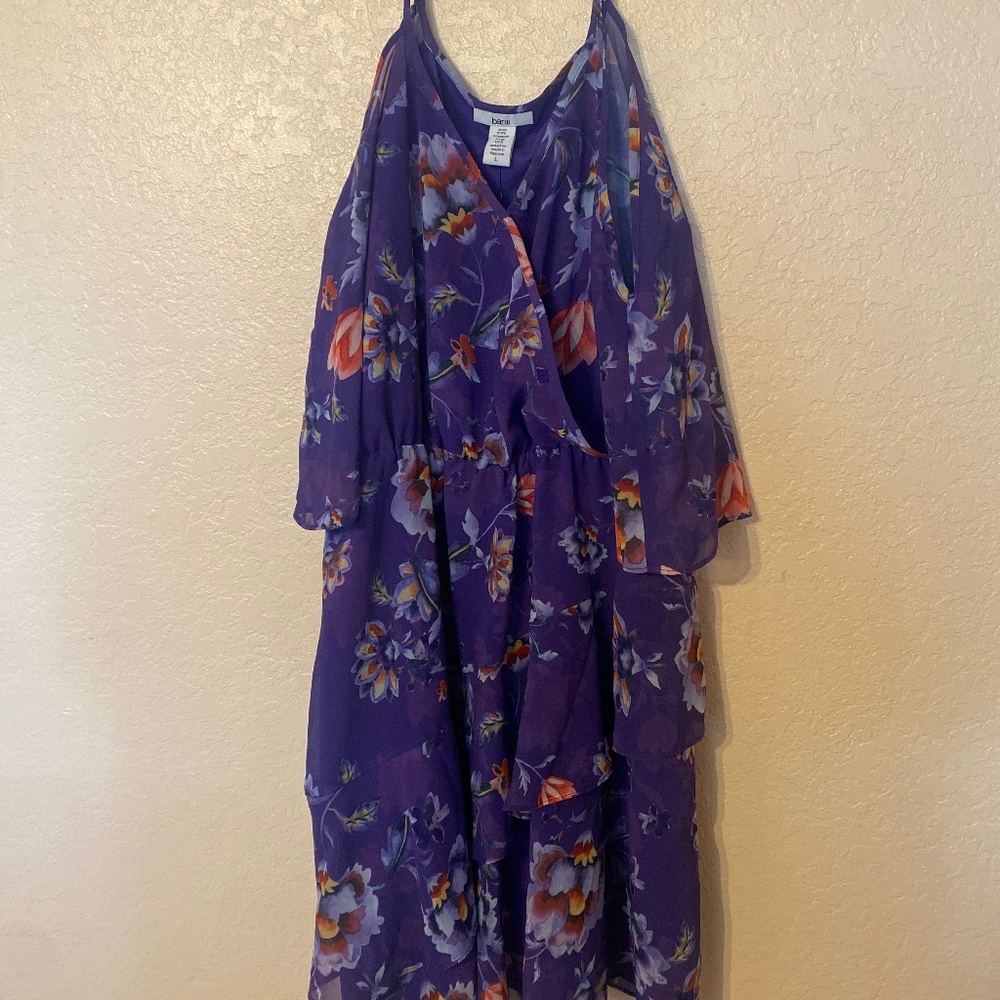 Purple floral dress